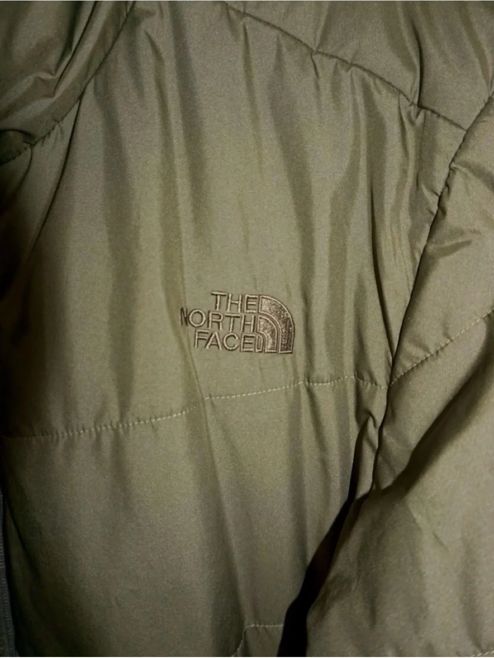 The North Face Men’s Olive Green Quilted Puffer Jacket